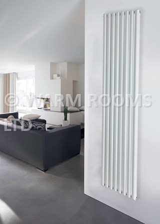 Tempora Ovoid Double Vertical Radiator - Finished in RAL9016 Traffic White